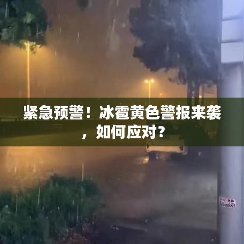 紧急预警!冰雹黄色警报来袭,如何应对?