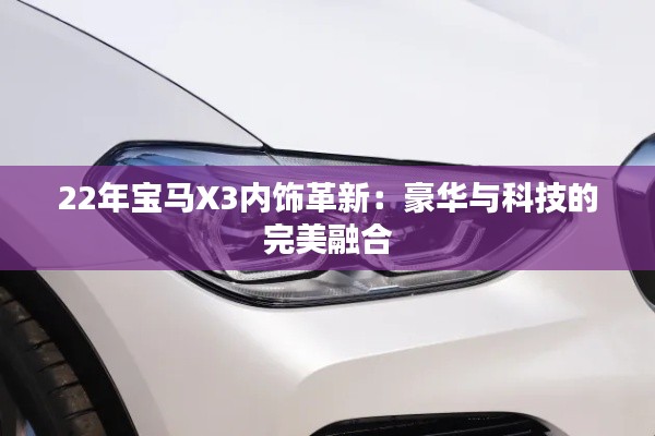 22年宝马X3内饰革新:豪华与科技的完美融合