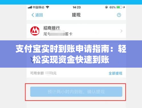 支付宝实时到账申请指南:轻松实现资金快速到账