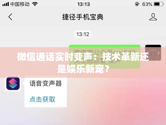 微信通话实时变声:技术革新还是娱乐新宠?