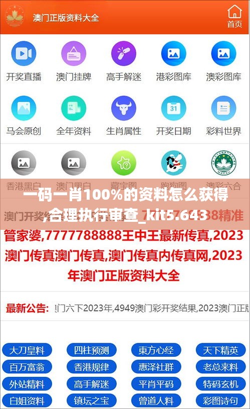 一码一肖100%的资料怎么获得,合理执行审查_kit5.643