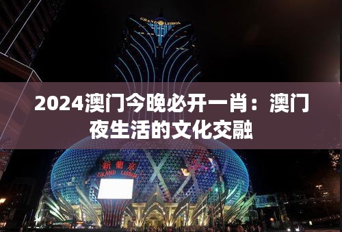 2024澳门今晚必开一肖:澳门夜生活的文化交融