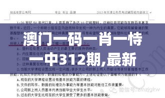 澳门一码一肖一恃一中312期,最新研究解析说明_Hybrid9.985