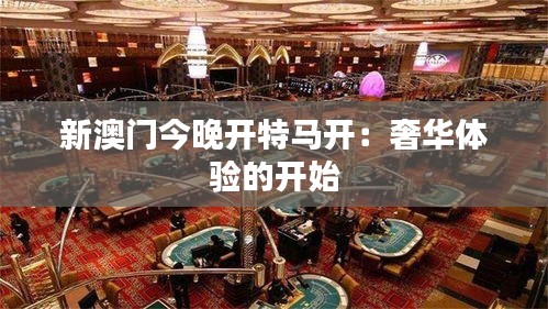 新澳门今晚开特马开：奢华体验的开始