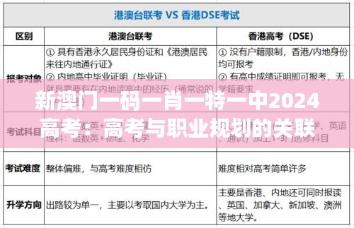 新澳门一码一肖一特一中2024高考:高考与职业规划的关联分析