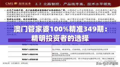 澳门管家婆100%精准349期:精明投资者的选择