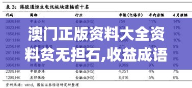 澳门正版资料大全资料贫无担石,收益成语分析落实_钻石版17.748