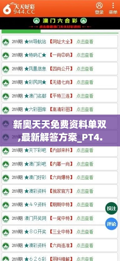 新奥天天免费资料单双,最新解答方案_PT4.957