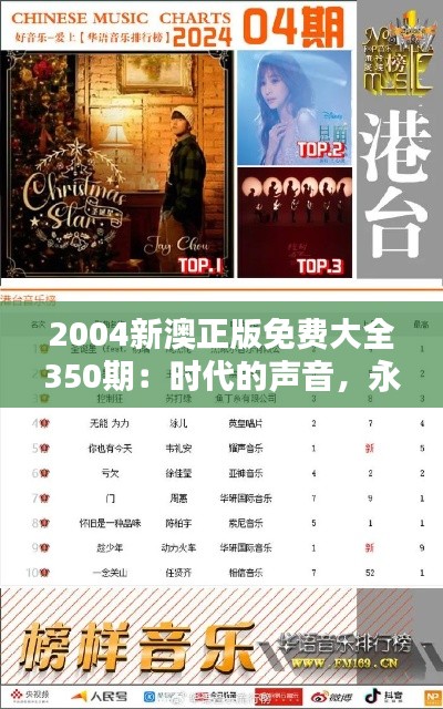 2004新澳正版免费大全350期:时代的声音,永恒的收藏