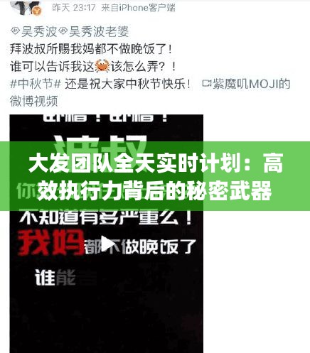 大发团队全天实时计划:高效执行力背后的秘密武器