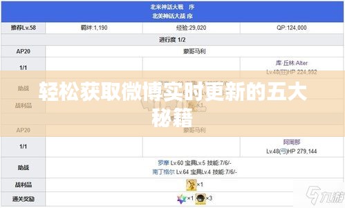 轻松获取微博实时更新的五大秘籍