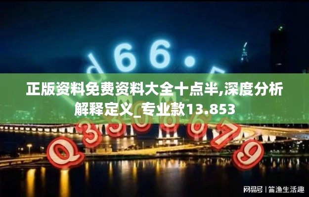 正版资料免费资料大全十点半,深度分析解释定义_专业款13.853