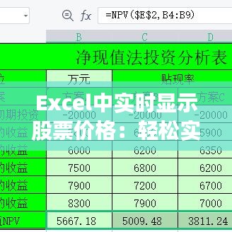 Excel中实时显示股票价格：轻松实现的投资工具