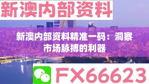 新澳内部资料精准一码:洞察市场脉搏的利器