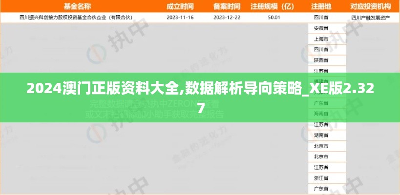 2024澳门正版资料大全,数据解析导向策略_XE版2.327