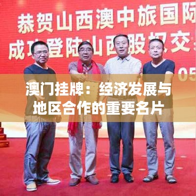 澳门挂牌:经济发展与地区合作的重要名片
