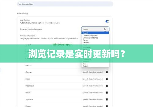 浏览记录是实时更新吗?