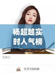 杨超越实时人气榜:流量小花的人气密码与粉丝力量