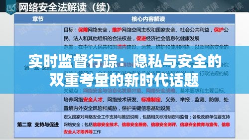 实时监督行踪:隐私与安全的双重考量的新时代话题