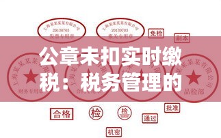 公章未扣实时缴税:税务管理的挑战与应对策略