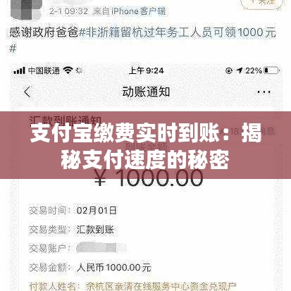 支付宝缴费实时到账:揭秘支付速度的秘密