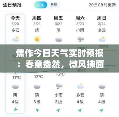 焦作今日天气实时预报:春意盎然,微风拂面