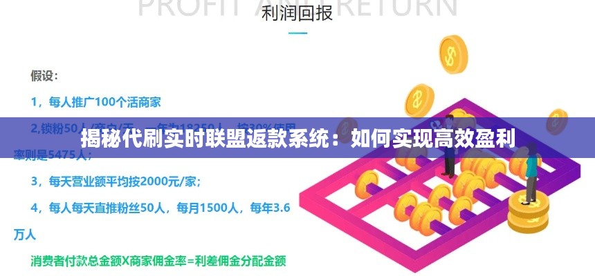 揭秘代刷实时联盟返款系统:如何实现高效盈利