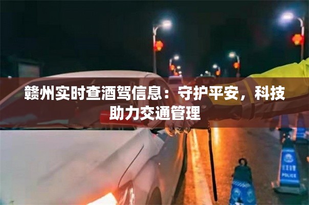 赣州实时查酒驾信息:守护平安,科技助力交通管理