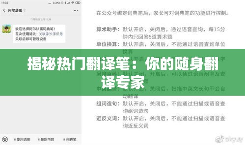 揭秘热门翻译笔:你的随身翻译专家