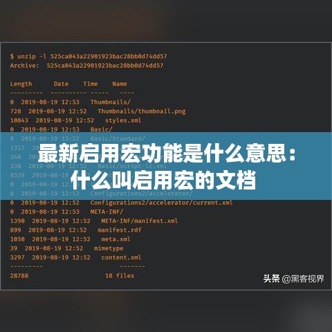 最新启用宏功能是什么意思:什么叫启用宏的文档