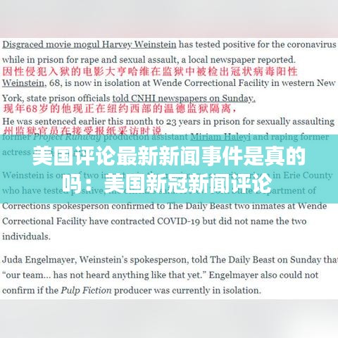美国评论最新新闻事件是真的吗:美国新冠新闻评论