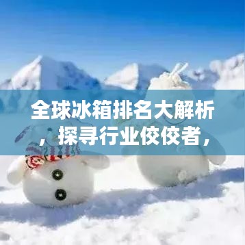全球冰箱排名大解析,探寻行业佼佼者,优质冰箱品牌一网打尽