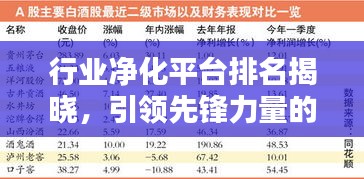 行业净化平台排名揭晓，引领先锋力量的前十名企业名单