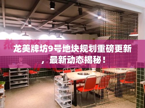 龙美牌坊9号地块规划重磅更新,最新动态揭秘!