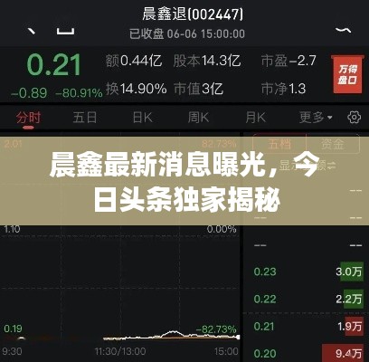 晨鑫最新消息曝光,今日头条独家揭秘
