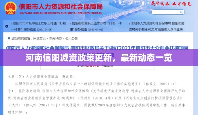 河南信阳减资政策更新，最新动态一览