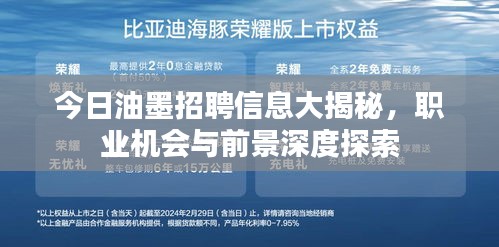 今日油墨招聘信息大揭秘，职业机会与前景深度探索