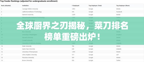 全球厨界之刃揭秘,菜刀排名榜单重磅出炉!