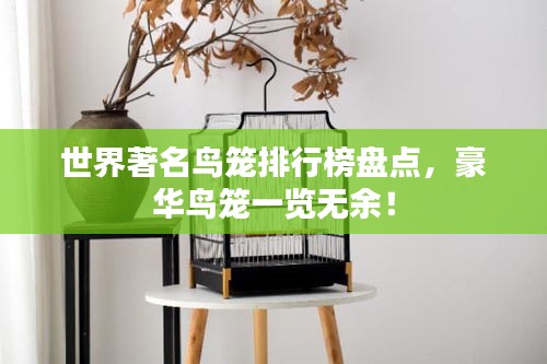世界著名鸟笼排行榜盘点,豪华鸟笼一览无余!