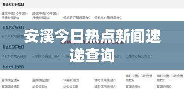 安溪今日热点新闻速递查询