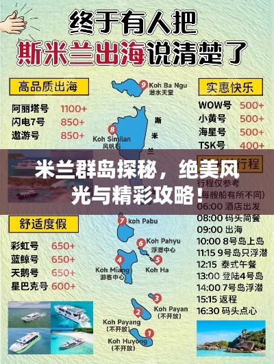 米兰群岛探秘,绝美风光与精彩攻略!