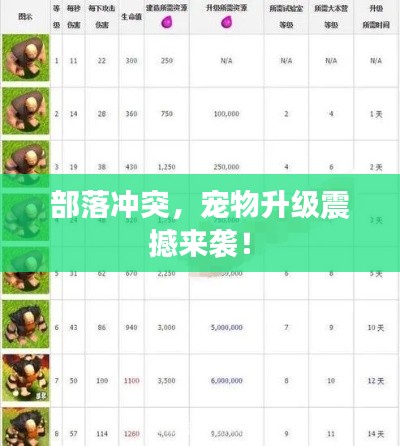 部落冲突,宠物升级震撼来袭!