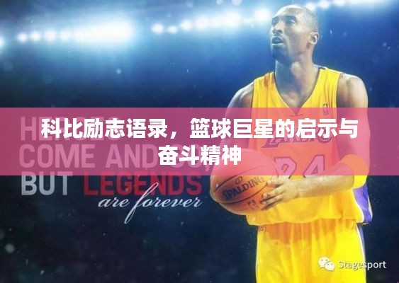 科比励志语录,篮球巨星的启示与奋斗精神