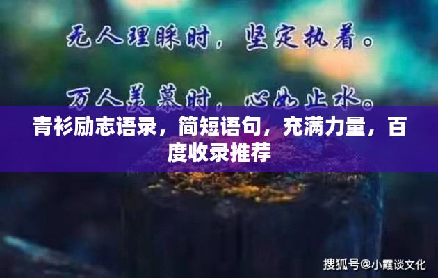 青衫励志语录,简短语句,充满力量,百度收录推荐