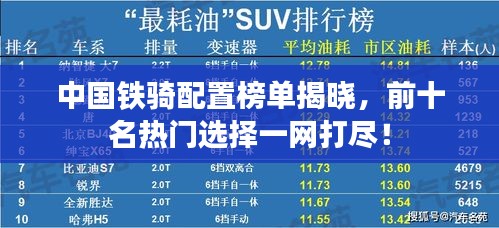 中国铁骑配置榜单揭晓,前十名热门选择一网打尽!