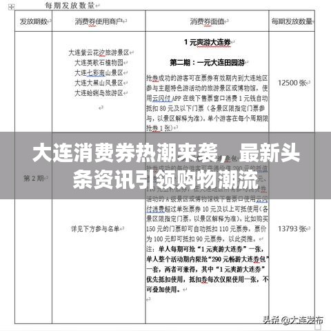 大连消费券热潮来袭,最新头条资讯引领购物潮流